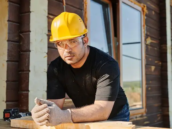 WV Construction Group team reviewing construction plans on a Salem Oregon job site